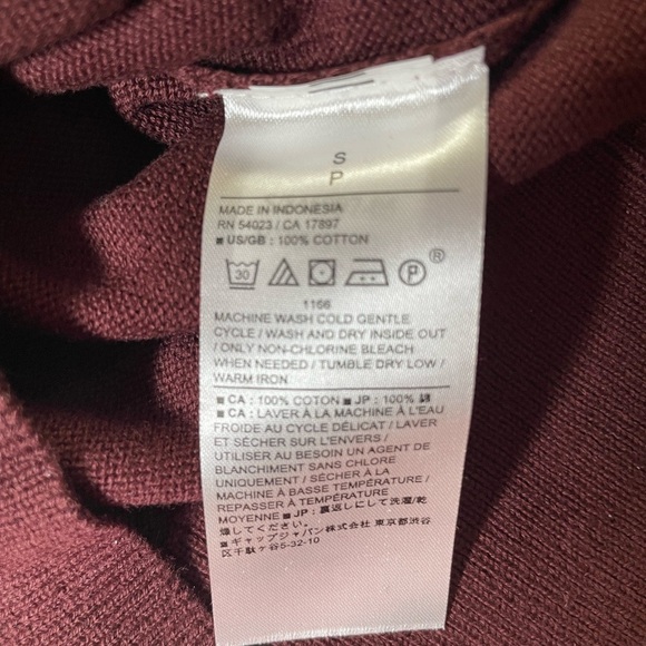 Banana Republic burgundy, Forever V-neck sweater sz S - Picture 3 of 6